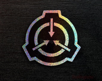 Pixie Dust SCP Logo Holographic 3-inch Sticker, Foundation Shiny Rainbow Reflective Signage - NEW