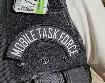 Hook Back Curved 5-inch Mobile Task Force Text Patch - SCP Foundation MTF Agent Cosplay