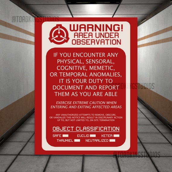 SCP WARNING Poster Don't Speak Scp-foundation Poster 