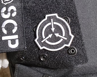 2-inch Hook Back Black SCP Logo Patch - Foundation Personnel Cosplay Gear