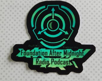 Foundation After Midnight Glow-In-The-Dark 3-inch Sticker FAM Radio Podcast