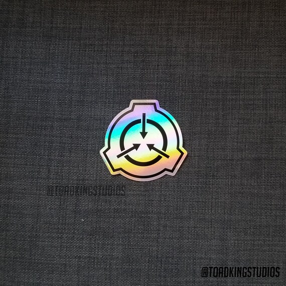 Scp Logo Holographic Sticker 3 Inch Updated 2020 Etsy - roblox scp decals