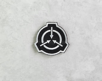 2-inch Iron-on Black SCP Logo Patch - Foundation Personnel Cosplay Gear