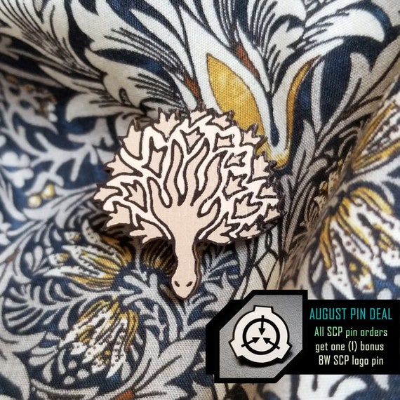 Serpent S Hand Wooden Pin Scp Foundation Etsy