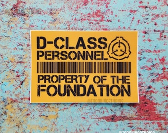 Sticker orange personnel de classe-D