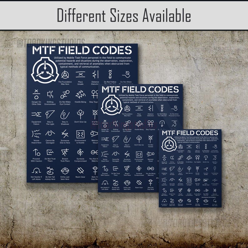 MTF Field Codes Metal Prints - Multiple Sizes Available - SCP ...