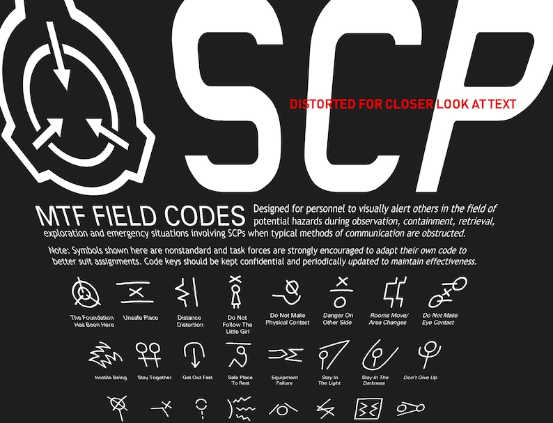 SCP Field Codes Unisex TShirt Single Graphic Etsy