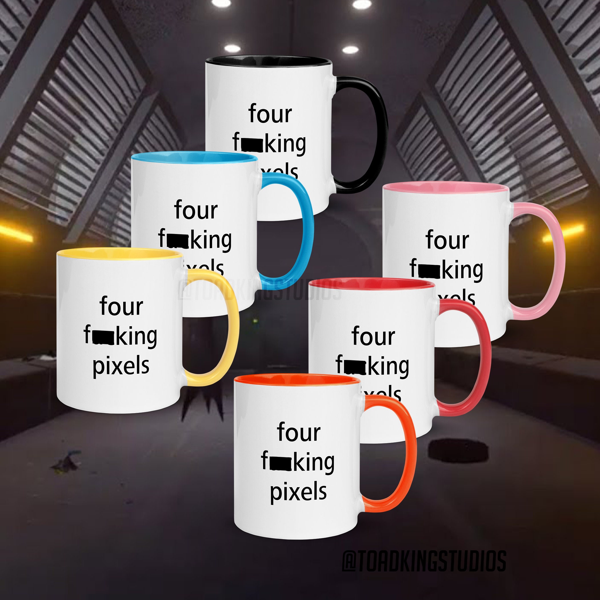 SCP-096 four F__king Pixels Censored Mug With 