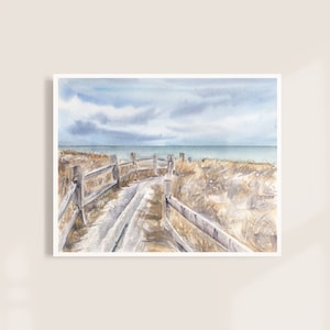 Stormy Beach 8x10 & 5x7 Print, art print, wall art, home decor, coastal art, coastal decor, beach art, landscape painting