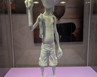 3D Printed "Paul" Alien Figurine | Sci-Fi Desk Decor (35cm)