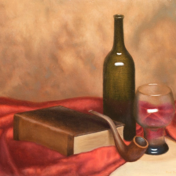 Old Toby - Original Classical Realism Still Life Oil Painting