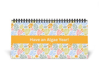 2026 Desk Calendar: Matisse-Style Algae Art, Monthly Grid