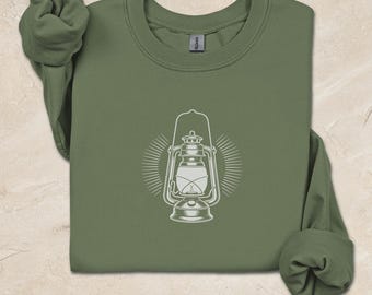 Trail Lantern Sweatshirt | Hiking Outfit Sweatshirt | Climbing Adventure Sweatshirt | Mountain Lover Sweatshirt