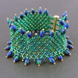 Cuff Beaded Pattern, Victorian Lace Cuff PDF, Tutorial Beading Pattern