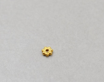 Vermeil 4mm daisy spacer, One