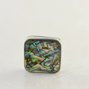 Abalone Pendant, Shell Drop, Square Diamond Shape, 15mm, One
