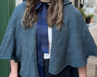 Artemis Cloak | mythology-inspired knitted cloak pattern with hood