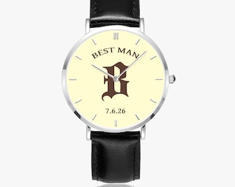 Set aangepaste horloges voor bruidsjonkers