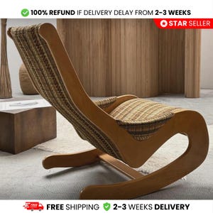 Seltener Casala Schaukelstuhl | Space Age Bio-Buche & Wolle