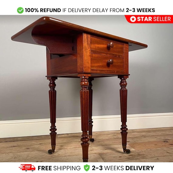 Gillows Attributed Mahogany Bedside Cabinet | Antique Drop-Front Commode