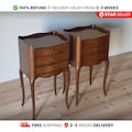 Pair of Vintage Bedside Tables, Restored Nightstands, Mid Century Style Bedroom Side Tables, Wooden Cabinets