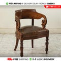 Restauration Mahogany Desk Chair | Leather Nailhead Office Seating