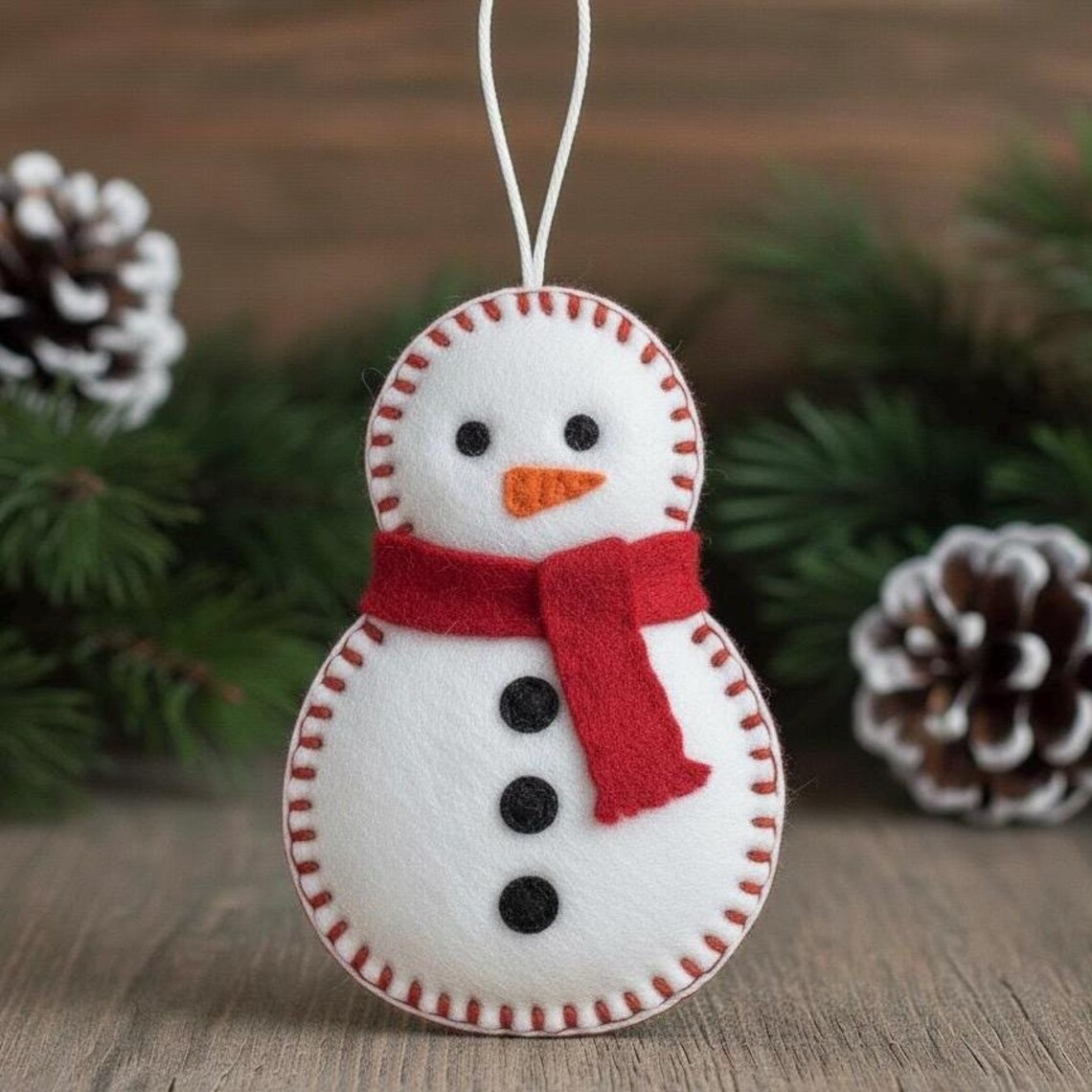 Easy Snowman Felt Ornaments, Felt Ornament Sewing Pattern, Diy Decor