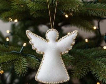 Felt angel pattern, 3 sizes - felt ornament felt pattern, felt Christmas ornament pattern, felt Christian ornament,