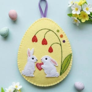 Easter Bunny Felt Pattern – Spring Sewing, DIY Easter OrnamentEaster egg pattern, Easter felt ornament pattern,
