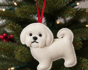EASY Felt shih tzu, dog, Sewing Christmas Pattern, tutorial  doll, forest puppy