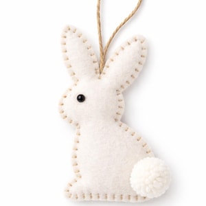 Bunny, Sewing Pattern, Ornaments, Tree, Christmas, cute, simple, tutorial, craft, kids, diy, felt, pet, gift, rabbit, Easter bunny, spring