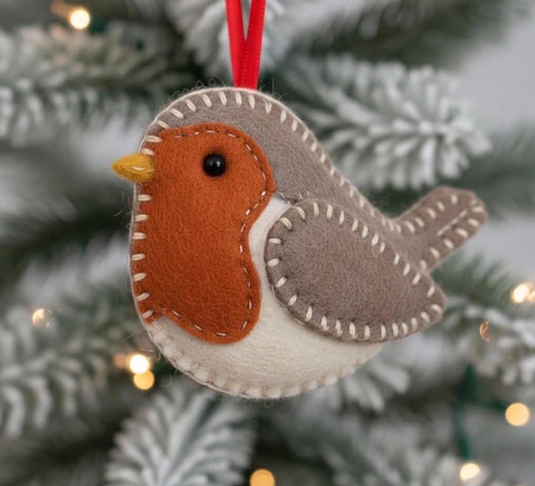Beginner Robin Sewing PATTERN, SVG, PDF, Felt Ornament Pattern, Tree ...