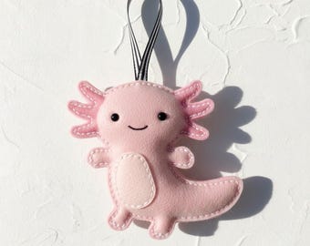 Modello per ornamento axolotl in feltro, modello per cucito axolotl, per amanti degli axolotl, modello sottomarino, modello marino in feltro, modello oceano in feltro