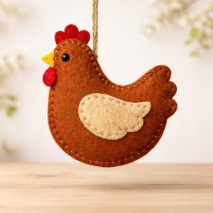 Hen, Chicken,  Sewing PATTERN red, kids felt, decor, plush, activity, diy, holiday, Gift birdblue, Christmas