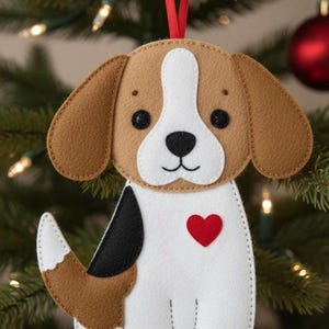 Beagle, felt pattern