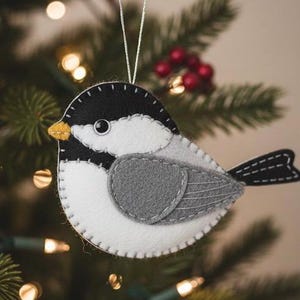 Carbonero, fieltro, patrón de costura, juguete, adorno, árbol, lindo, osito de peluche, relleno, manualidad, niños, muñeca, peluche, móvil, bosque, pájaros, fácil