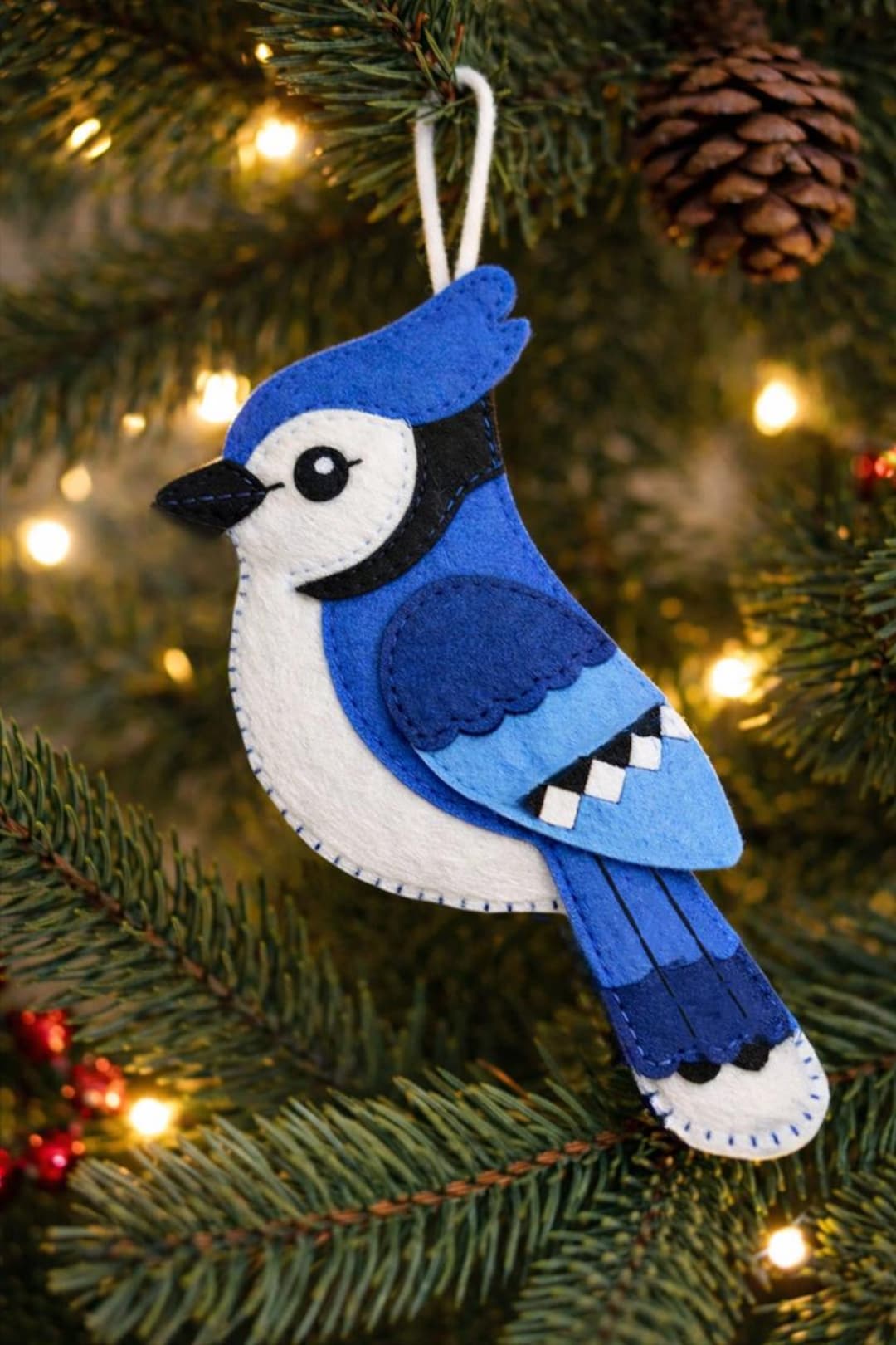 Beginner Blue Jay, Felt Pattern, Felt Christmas Easy , Bird Gift ...