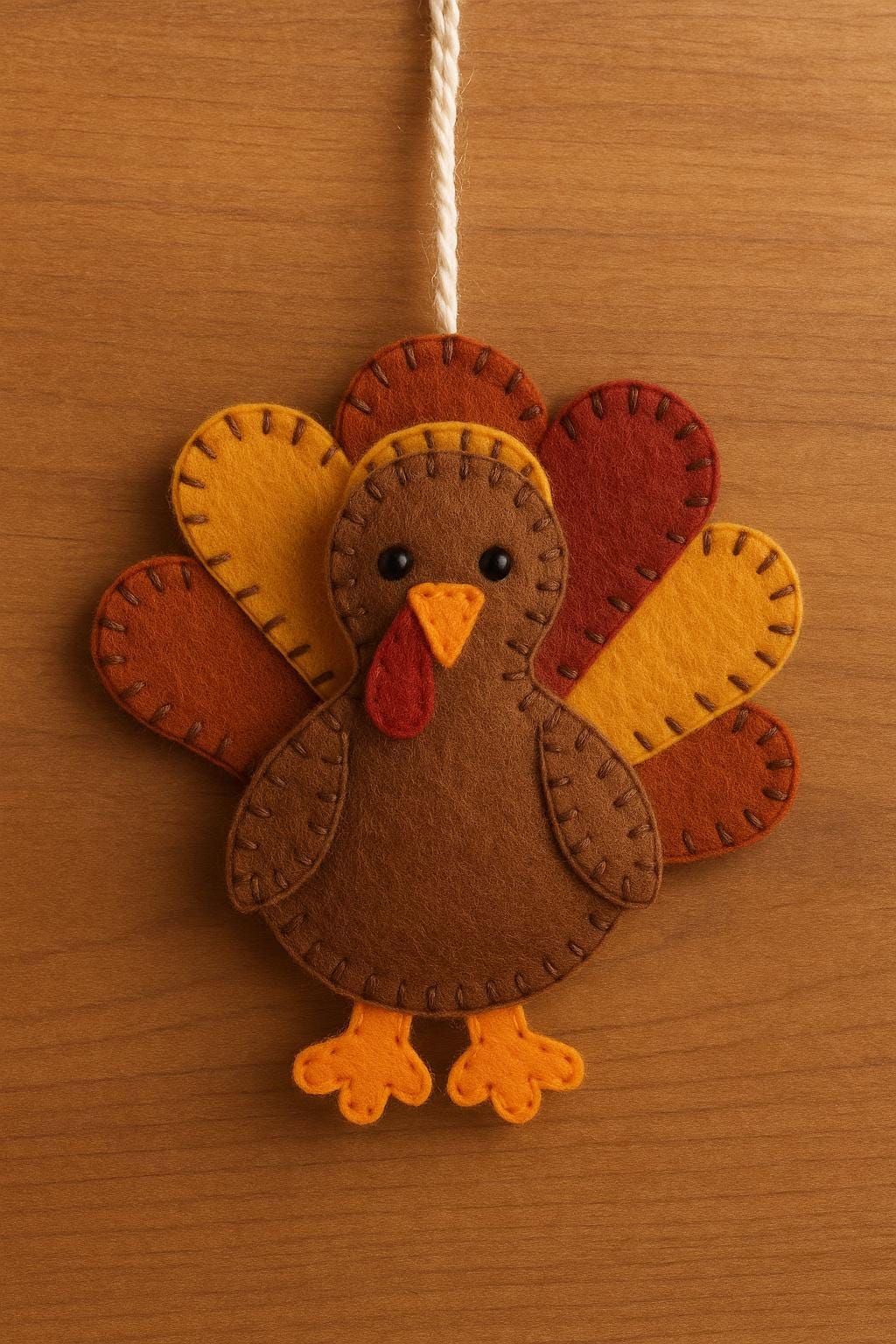 Turkey Pattern, Thanksgiving Felt Pattern Felt Ornament Pattern