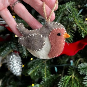 Robin felt pattern, SVG pattern, christmas felt ornament pattern, Christmas felt pattern, felt sewing pattern, christmas sewing project
