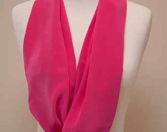 Enzaly Fuschia Oversized 100% Silk Scarf