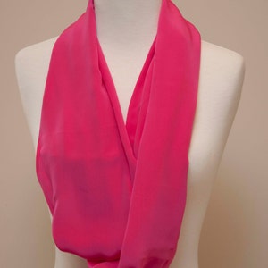 Enzaly Fuschia Oversized 100% Silk Scarf image 2