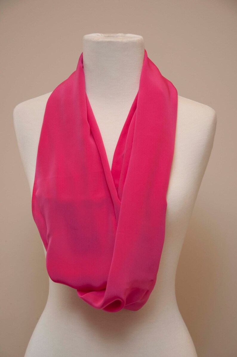 Enzaly Fuschia Oversized 100% Silk Scarf image 2