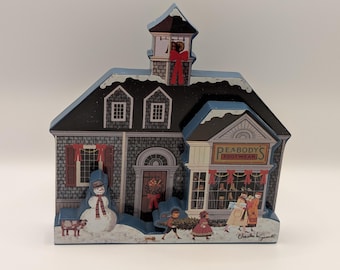 Charles Wysocki 'Village Cobbler' Plate: Hometown Christmas, Bradford Exchange, Mint COA