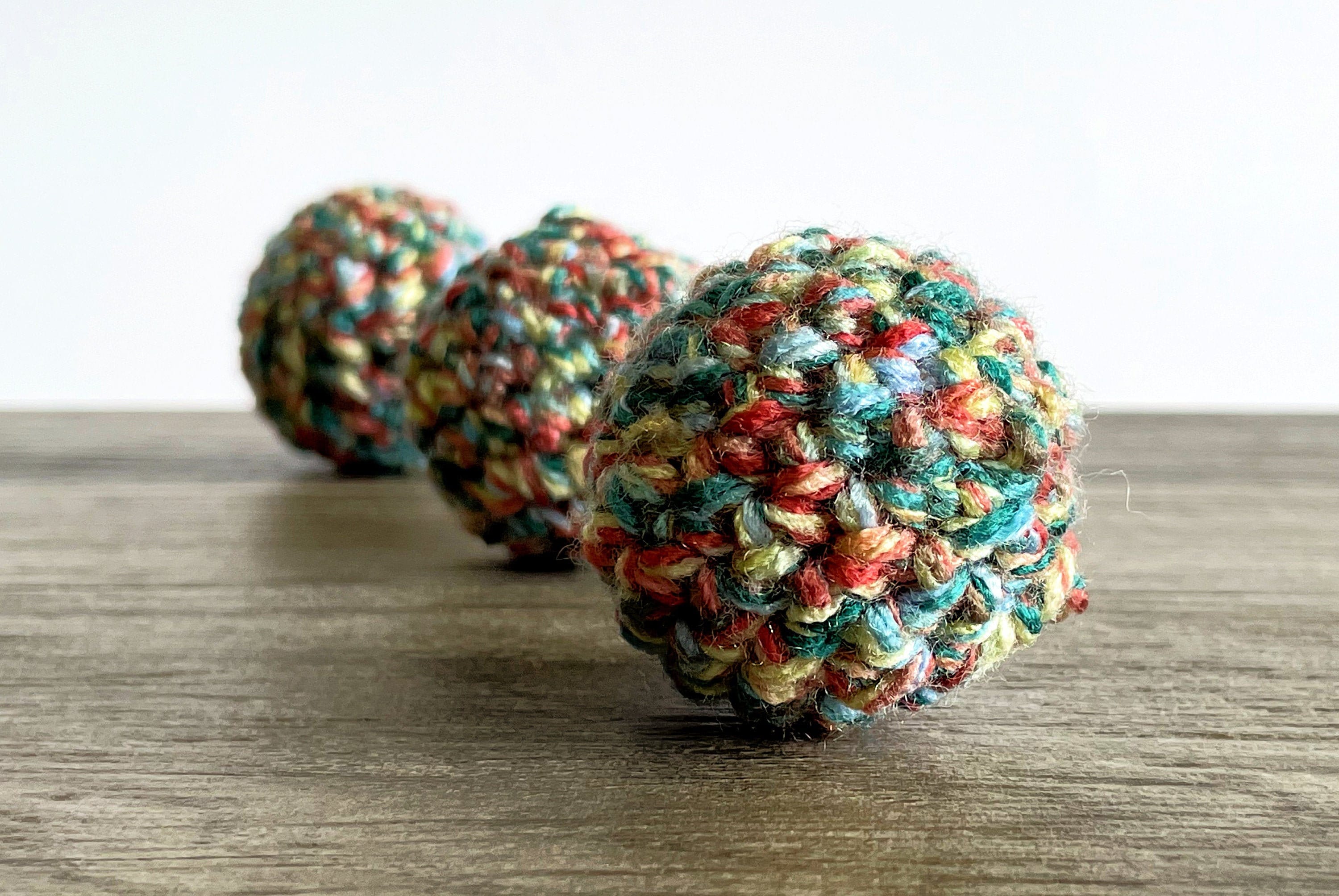 Crochet Cat Balls Crochet Catnip Cat Toy Crinkle Cat Toy Etsy