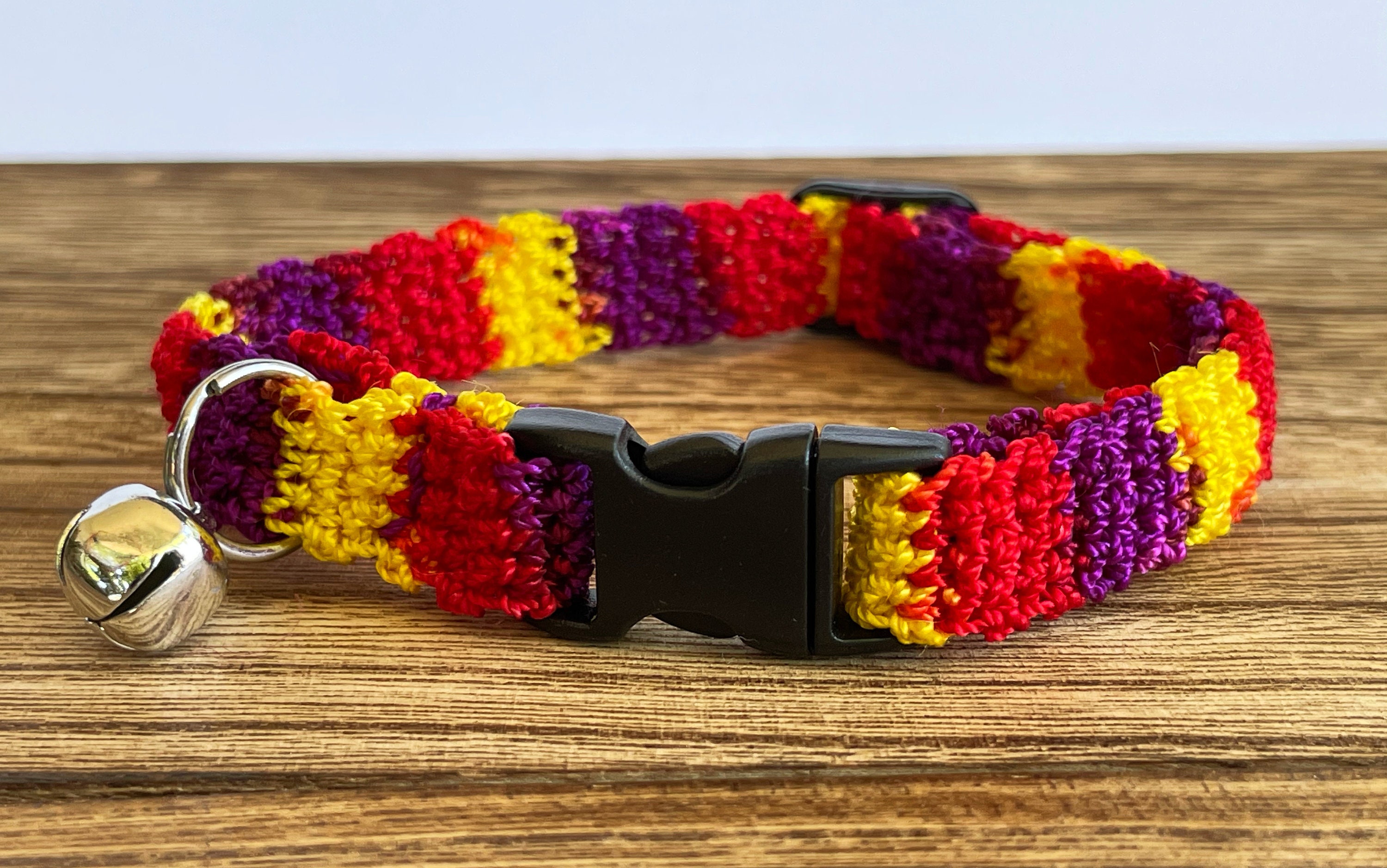 Cat Collar Crochet Cat Collar Crochet Collar Adjustable Etsy