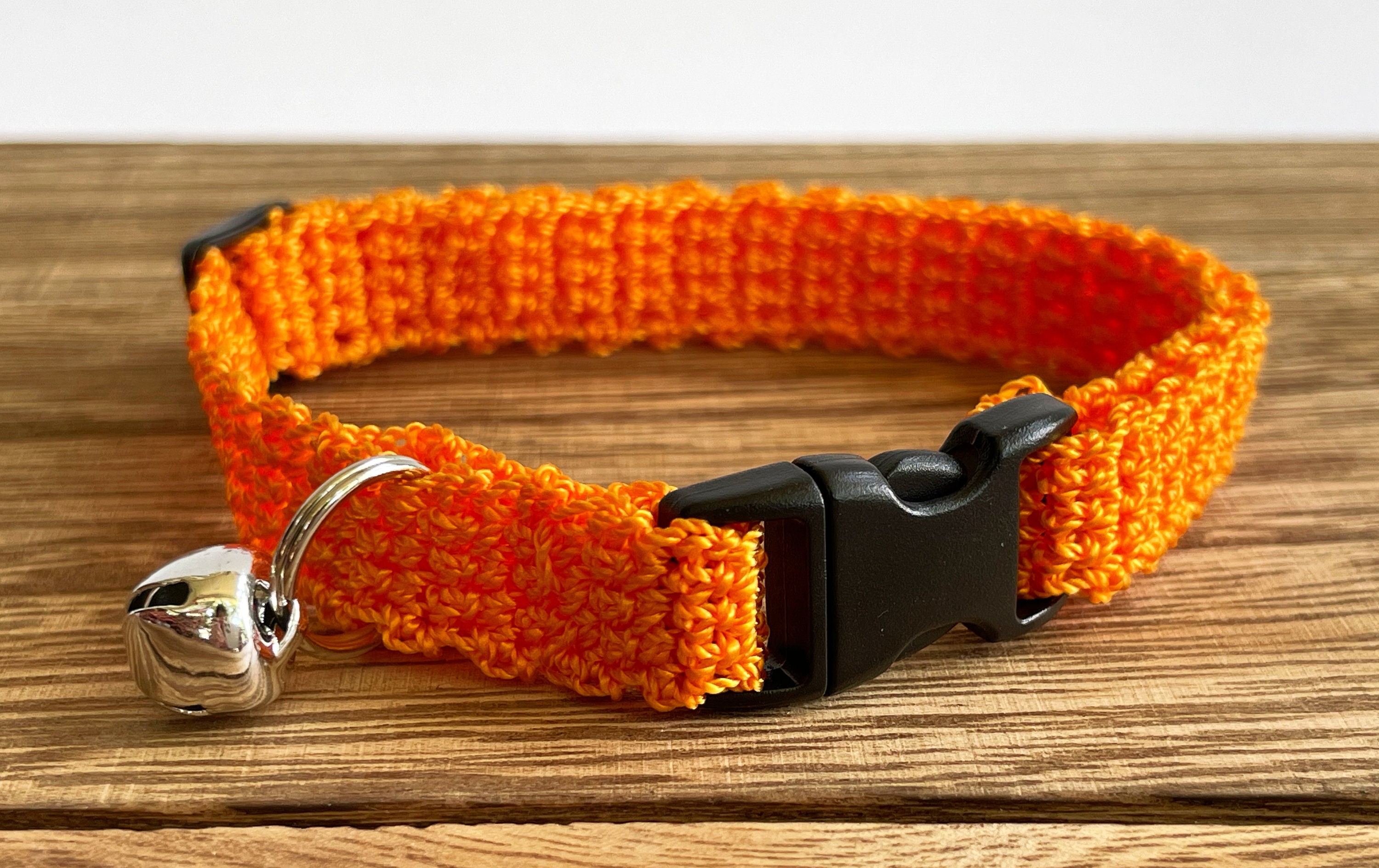 Orange Cat Collar Crochet Cat Collar Breakaway Cat Collar Etsy