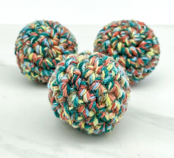 Crochet Cat Balls Crochet Catnip Cat Toy Crinkle Cat Toy Etsy India