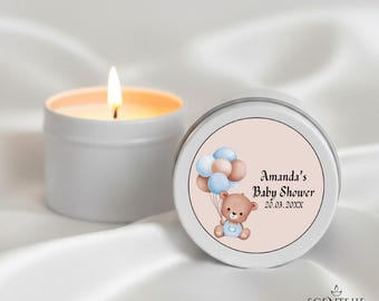 Velas de recuerdo para baby shower / Recuerdos para eventos / Velas aromáticas S9y / Recuerdos personalizados / Pequeños recuerdos