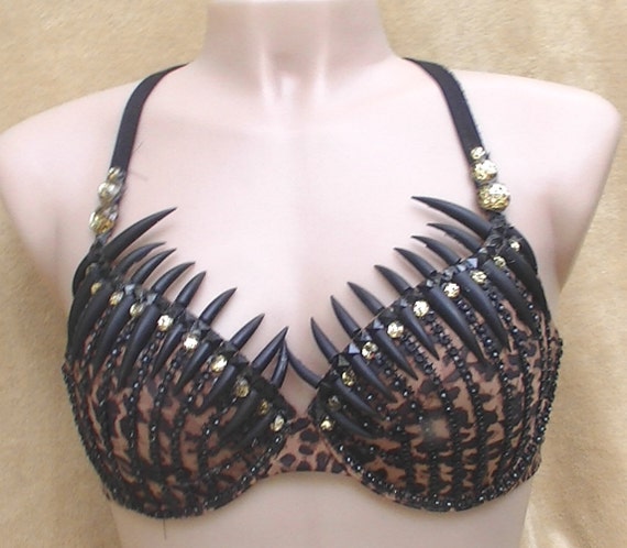 Leopard Print Claw Bra Size B-C Cup 