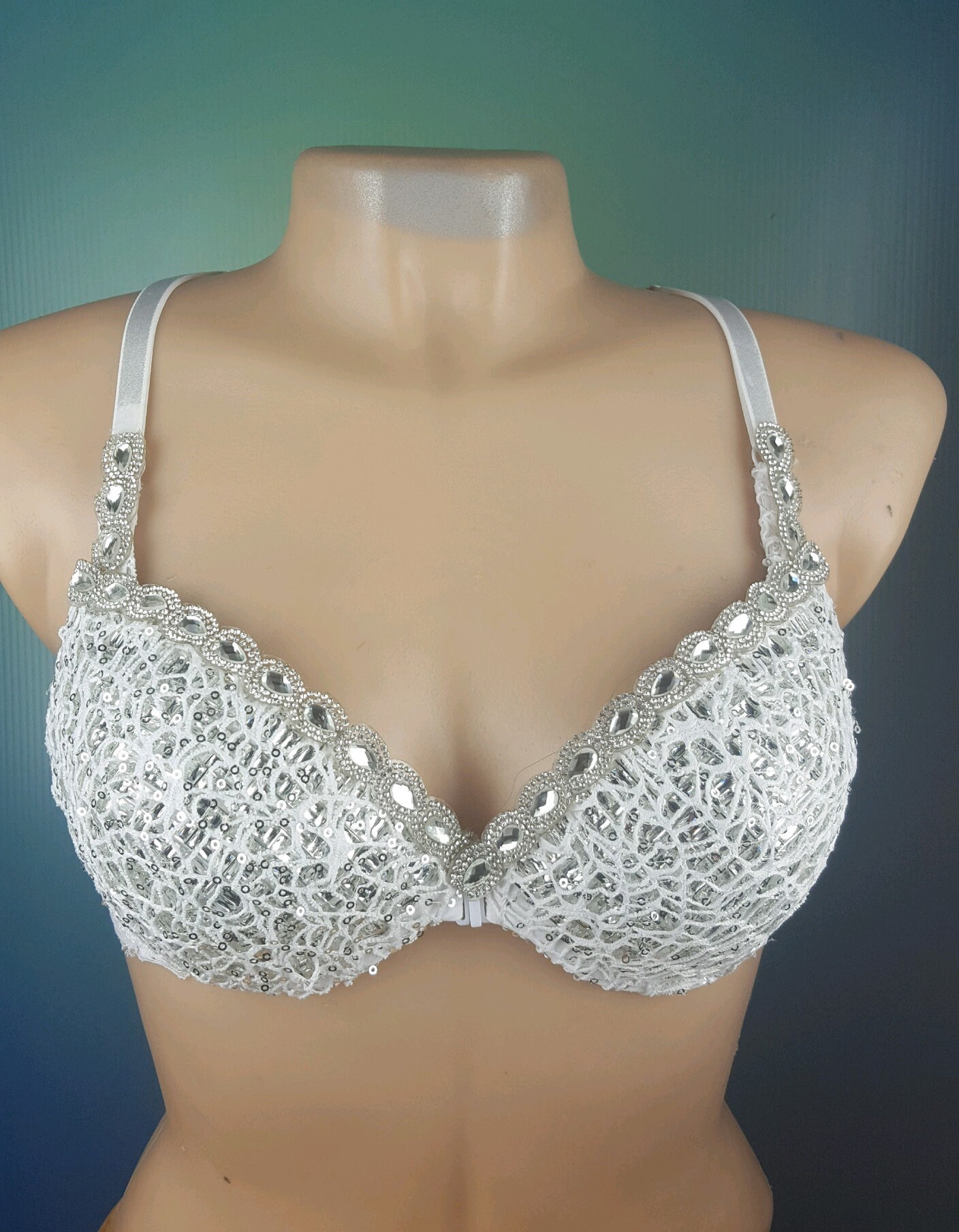 silver Sparkly Bra 34B | Etsy Ireland